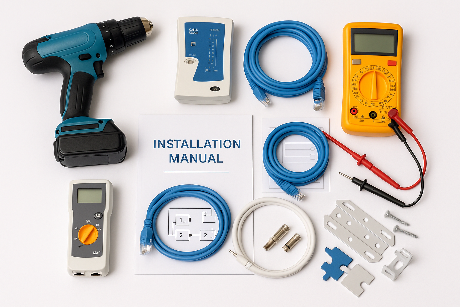 Professional installation tools and documentation provided with Metec systems for contractors