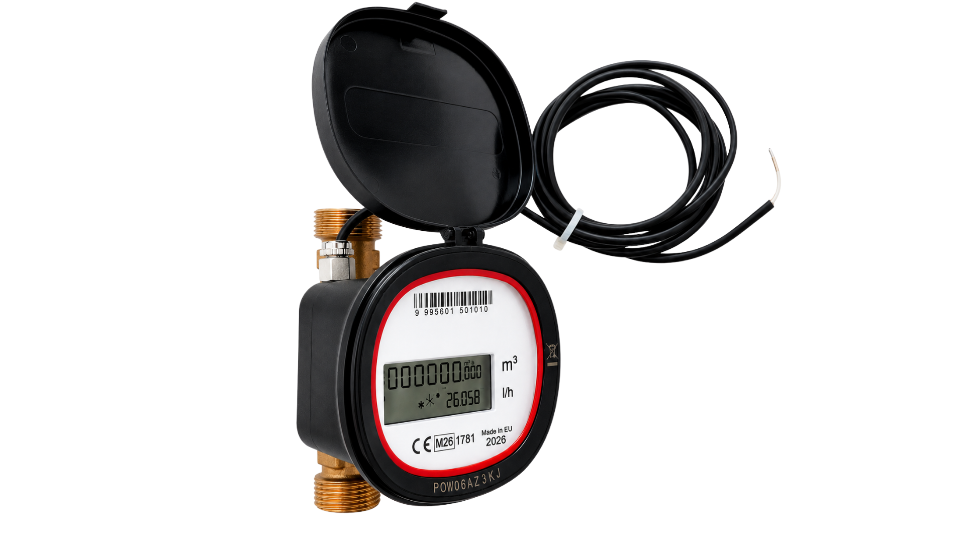 Wired ultrasonic water meter with M-BUS